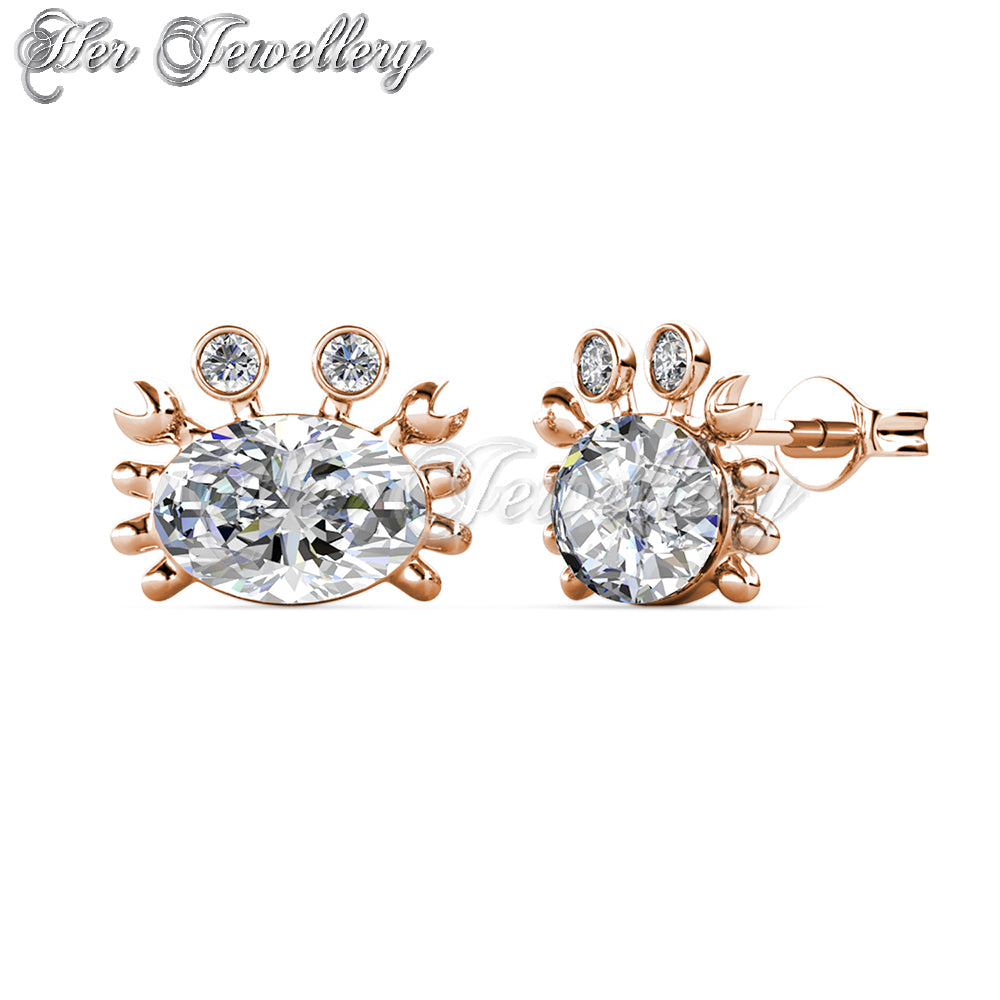 Swarovski Crystals Little Crab Earrings - Her Jewellery