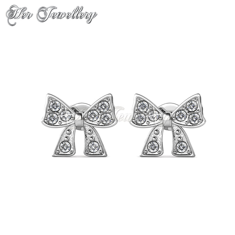 Swarovski Crystals Mini Ribbon Earrings†- Her Jewellery