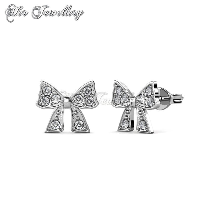 Swarovski Crystals Mini Ribbon Earrings†- Her Jewellery