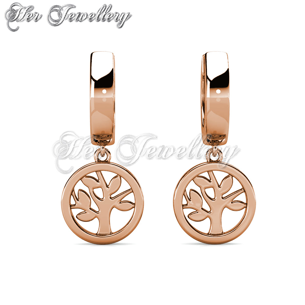Swarovski Crystals Nature Hoop Earrings - Her Jewellery