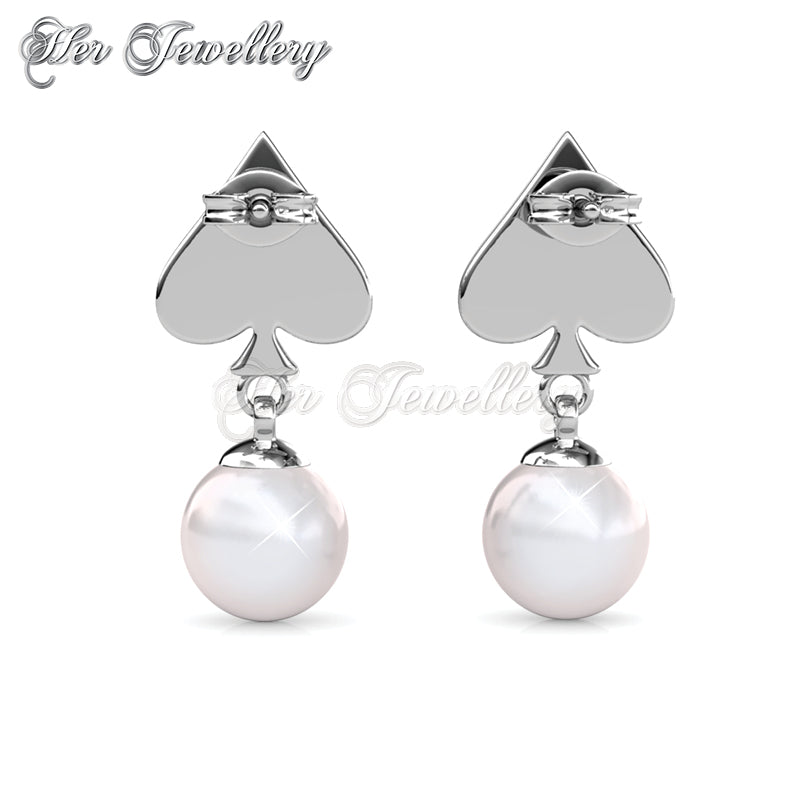 Swarovski Crystals Pearlie Spade Earrings - Her Jewellery