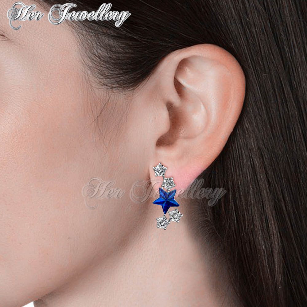 Swarovski Crystals Starry Earrings - Her Jewellery