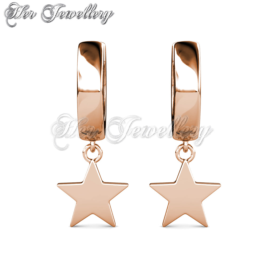 Swarovski Crystals Starry Star Earrings - Her Jewellery