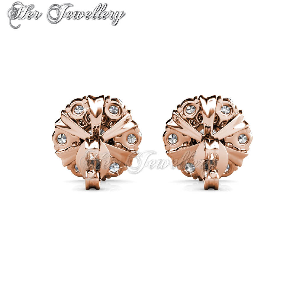 Swarovski Crystals Sun Petal Earrings (Rose Gold)†- Her Jewellery