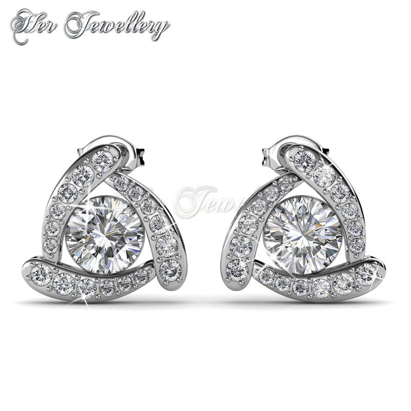 Swarovski Crystals Tri Galaxy Earrings†- Her Jewellery