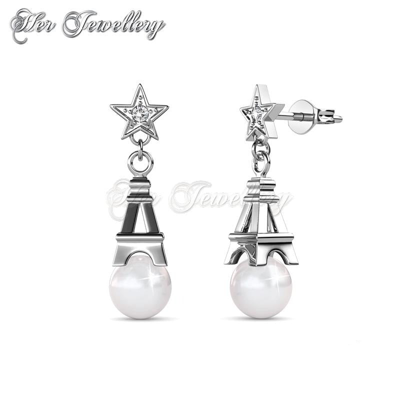 Swarovski Crystals Twinkling Paris Earrings - Her Jewellery