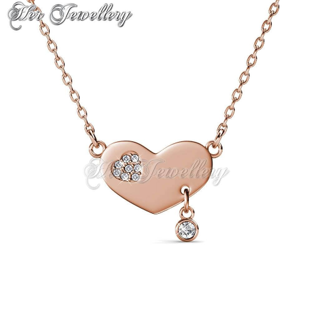 Swarovski Crystals Amour Pendant (Rose Gold) - Her Jewellery