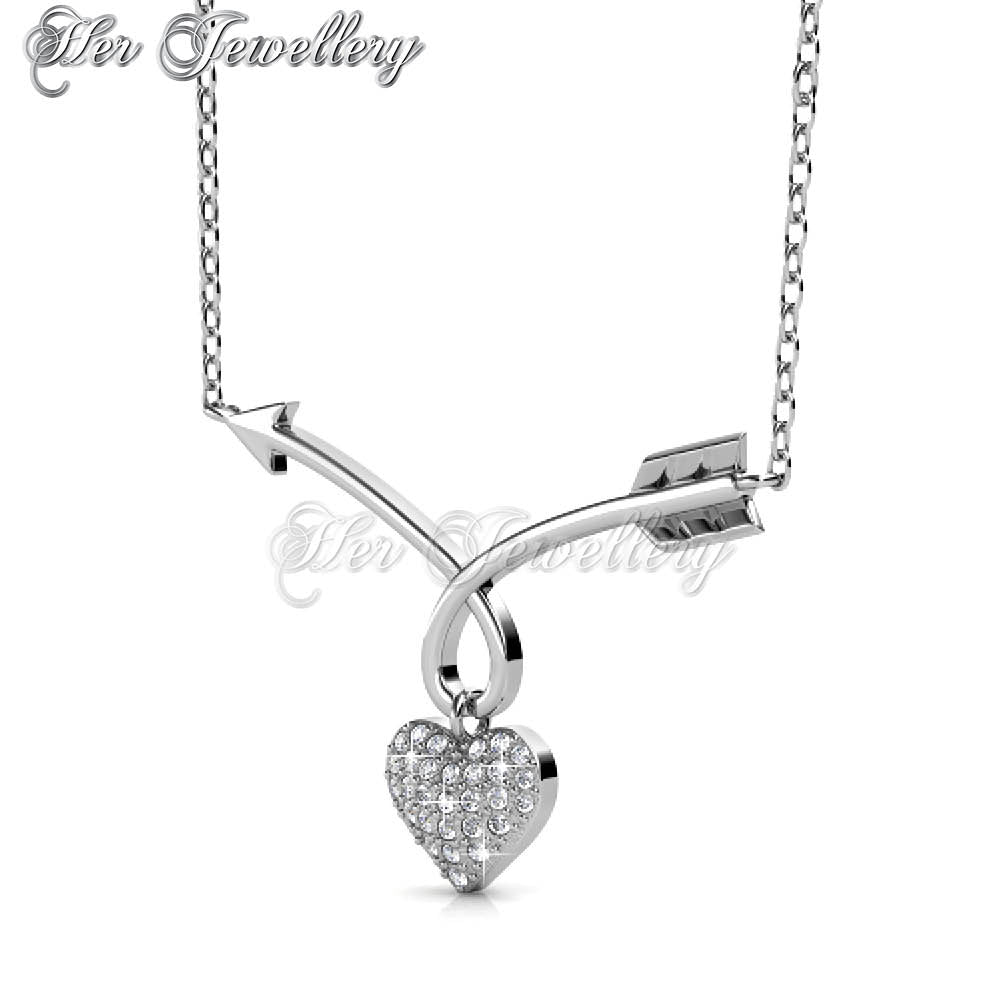 Swarovski Crystals Arrow of Heart Pendant - Her Jewellery