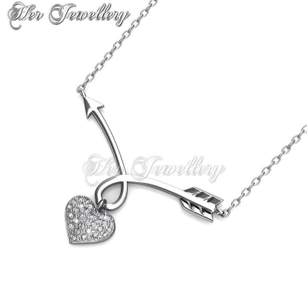Swarovski Crystals Arrow of Heart Pendant - Her Jewellery