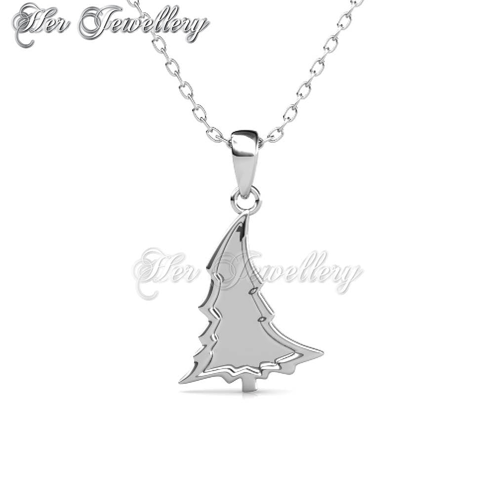 Swarovski Crystals Christmas Tree Pendant - Her Jewellery