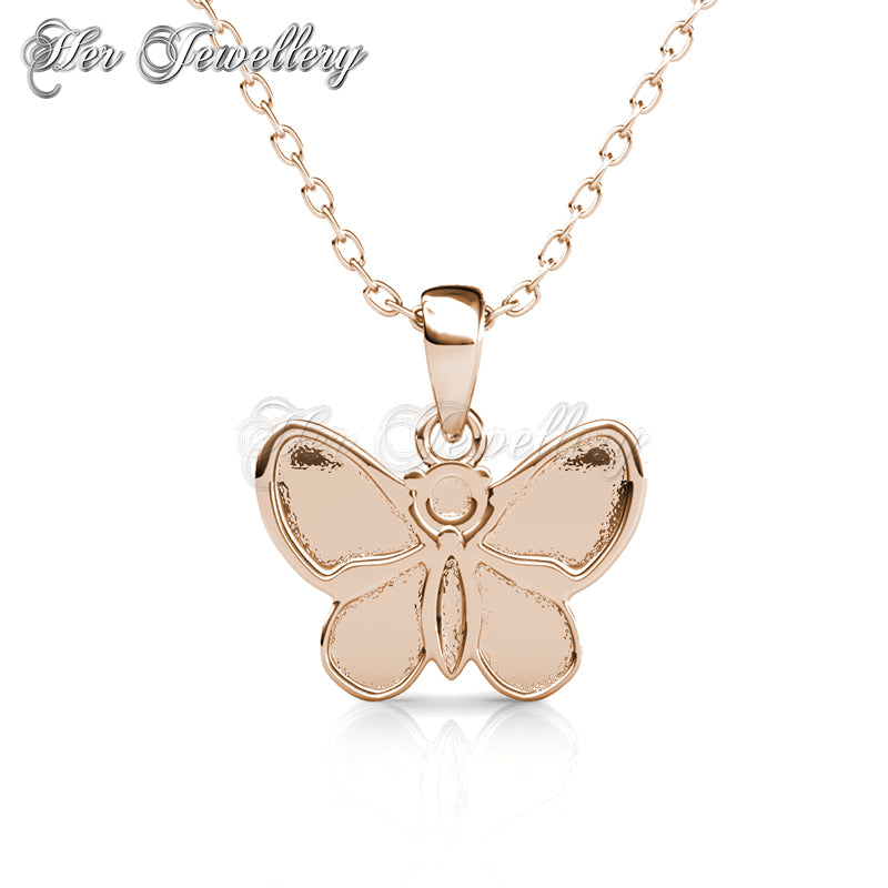 Swarovski Crystals Chrysalis Butterfly Pendant (Rose Gold) - Her Jewellery