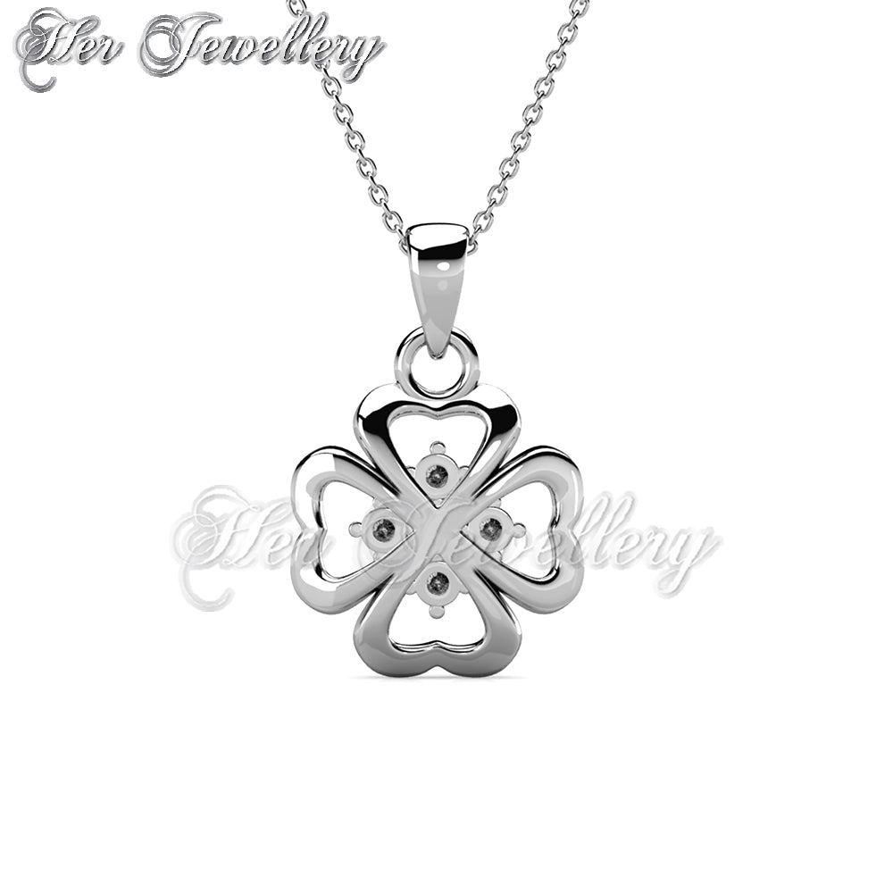 Swarovski Crystals Clover Heart Pendant - Her Jewellery