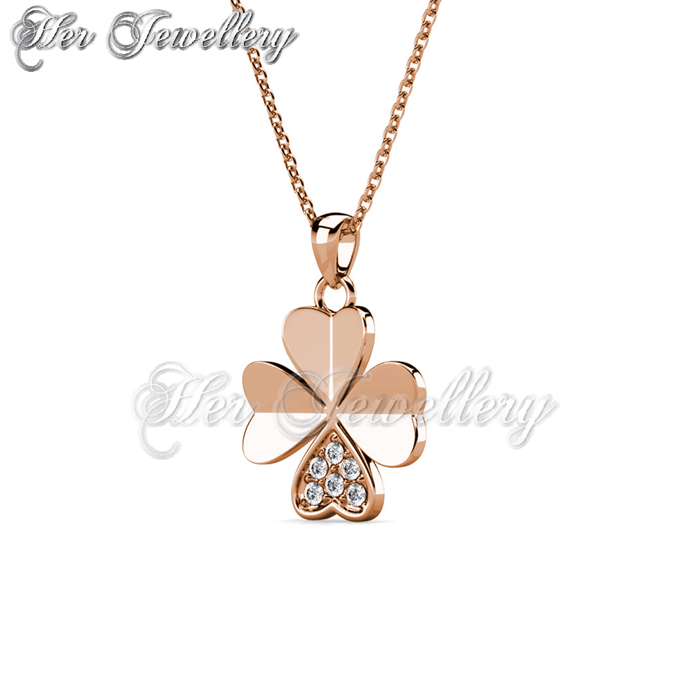 Swarovski Crystals Clover Petal Pendant - Her Jewellery