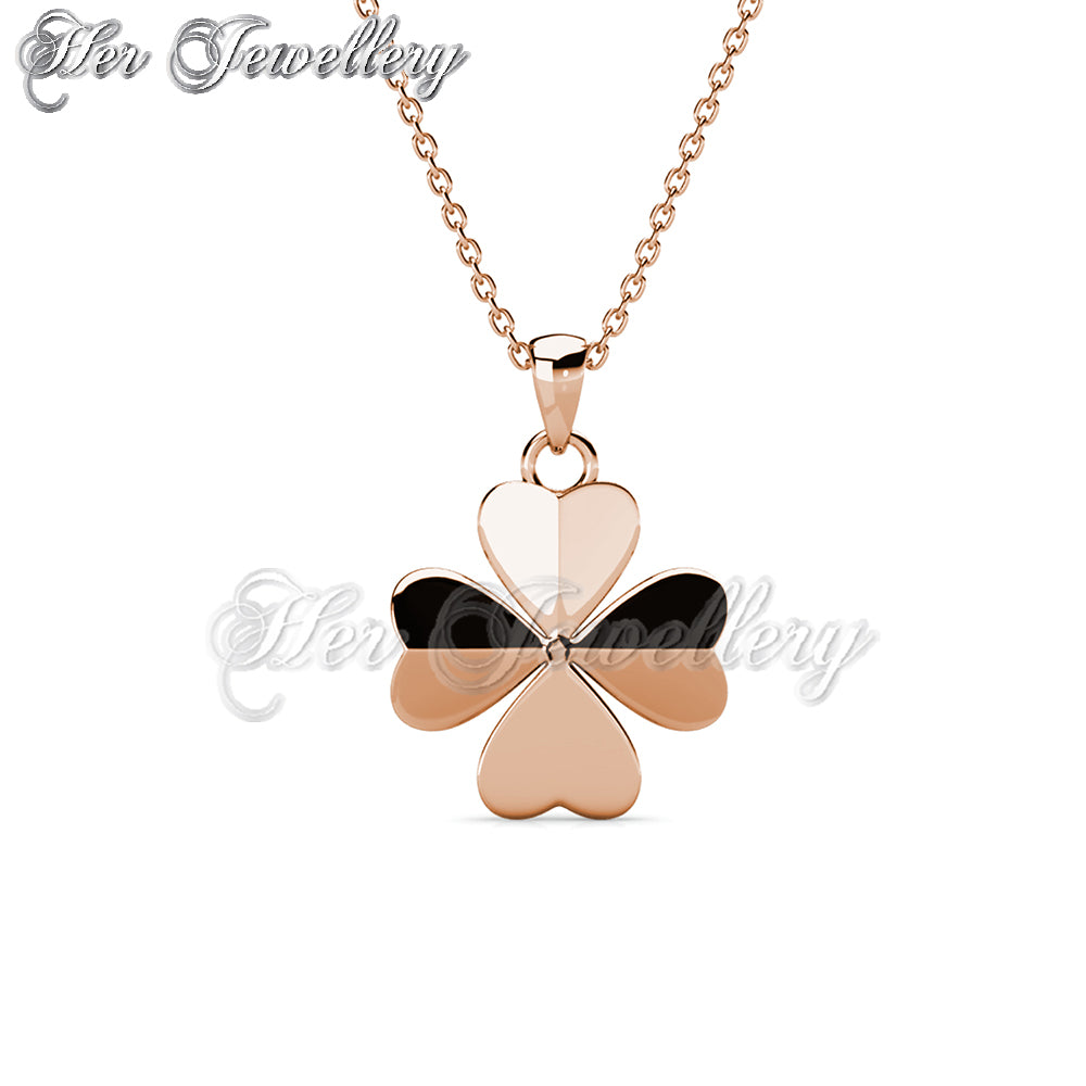 Swarovski Crystals Clover Petal Pendant - Her Jewellery
