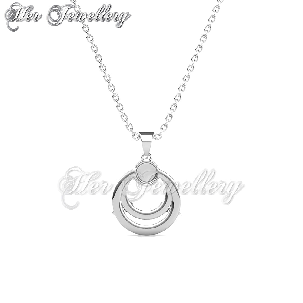 Swarovski Crystals Cresent Stone Pendant - Her Jewellery