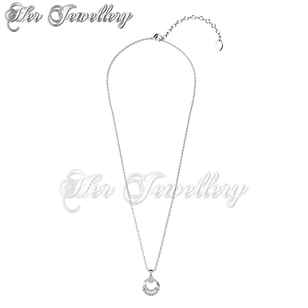 Swarovski Crystals Cresent Stone Pendant - Her Jewellery