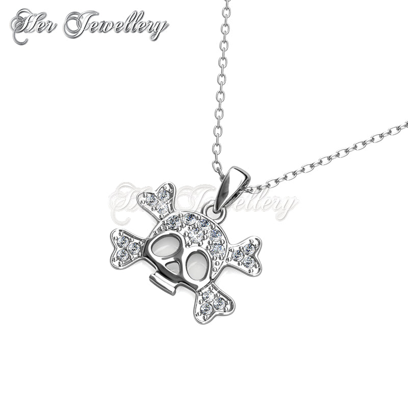 Swarovski Crystals Cross Skull Pendant†- Her Jewellery