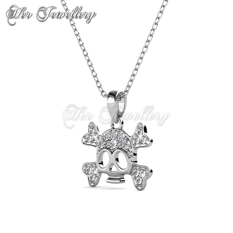 Swarovski Crystals Cross Skull Pendant†- Her Jewellery