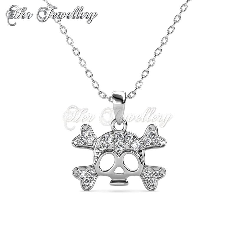 Swarovski Crystals Cross Skull Pendant†- Her Jewellery