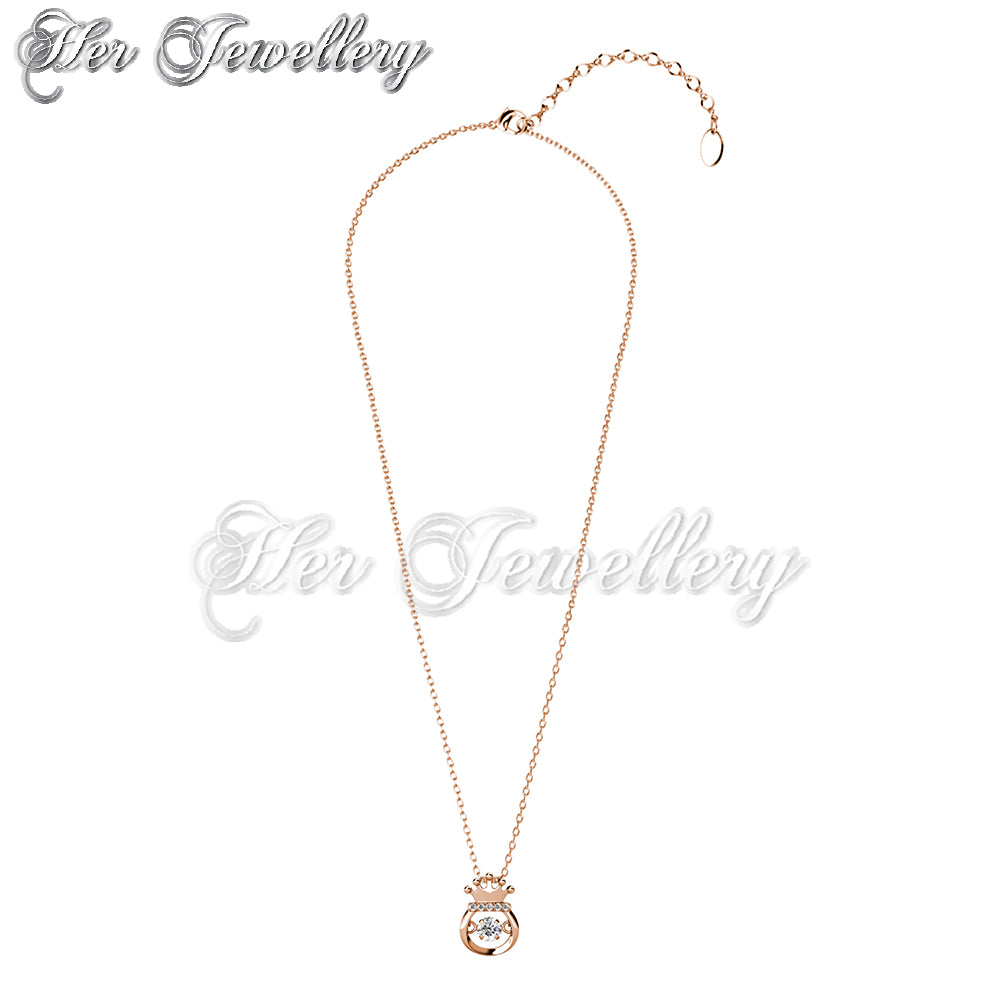 Swarovski Crystals Dancing Crown Pendant - Her Jewellery