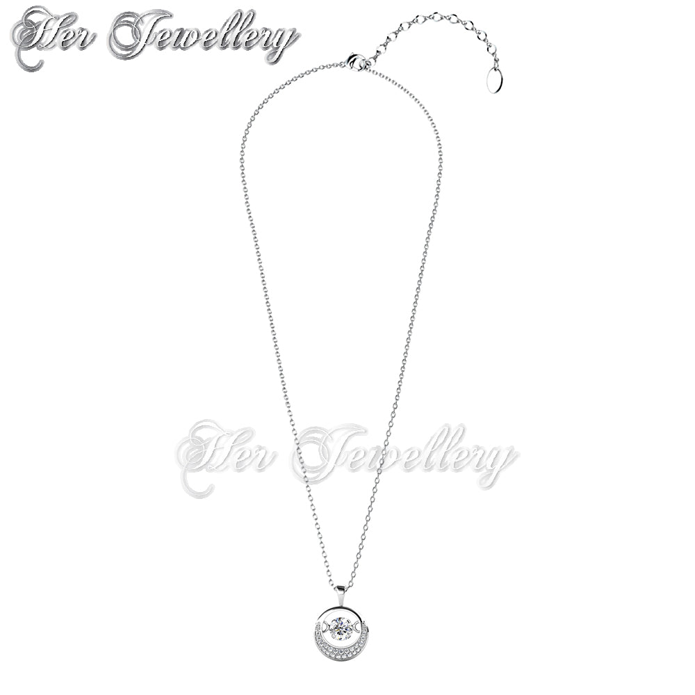 Swarovski Crystals Dancing Moon Pendant - Her Jewellery