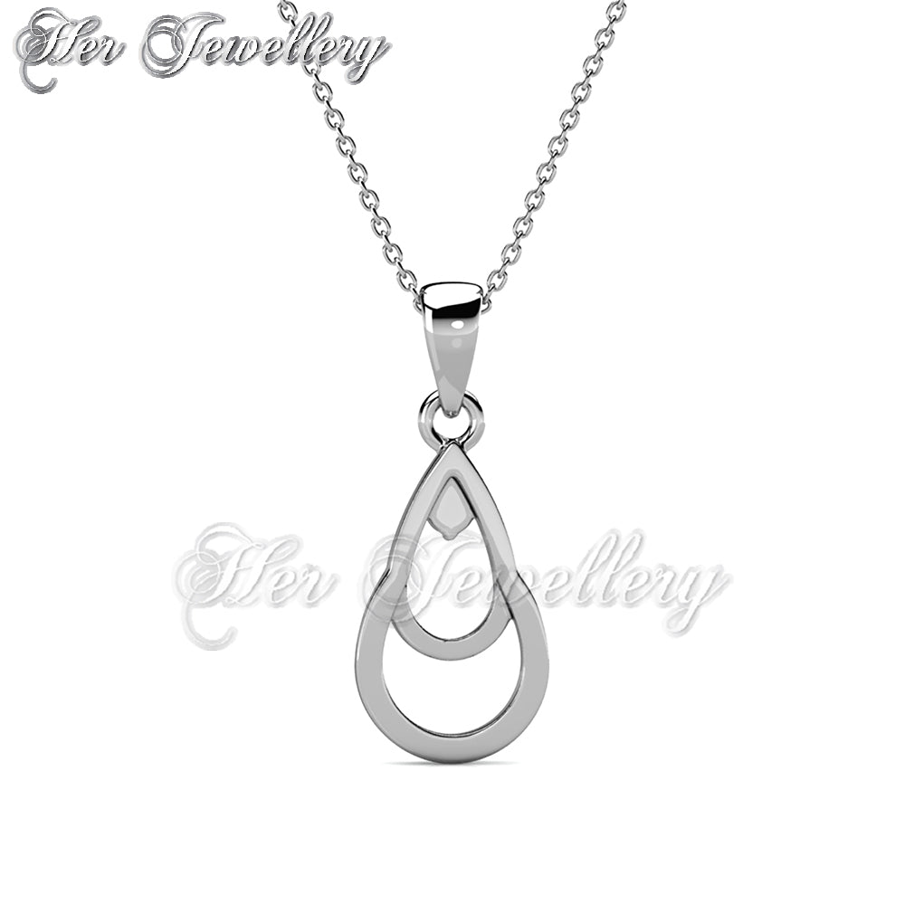 Swarovski Crystals Droplet Duo Pendant - Her Jewellery