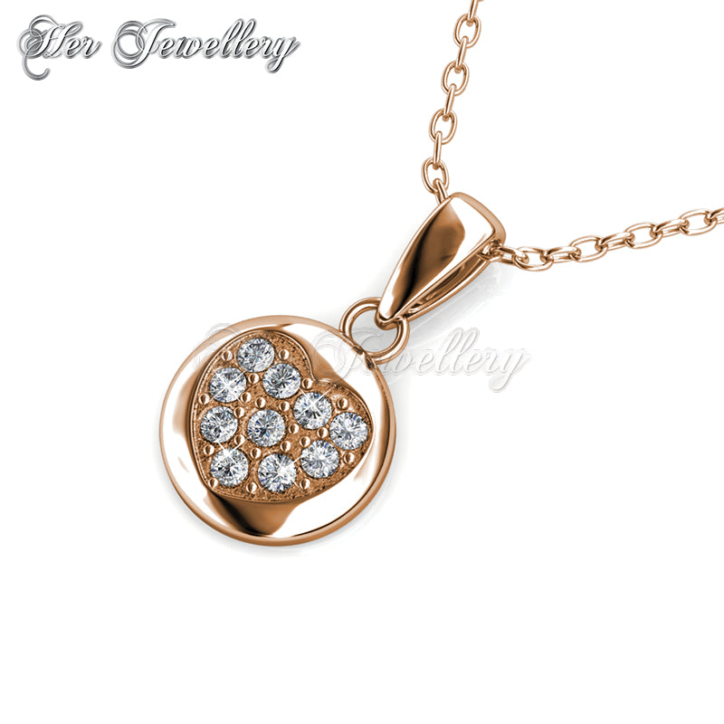 Swarovski Crystals Faith Heart Pendant (Rose Gold) - Her Jewellery