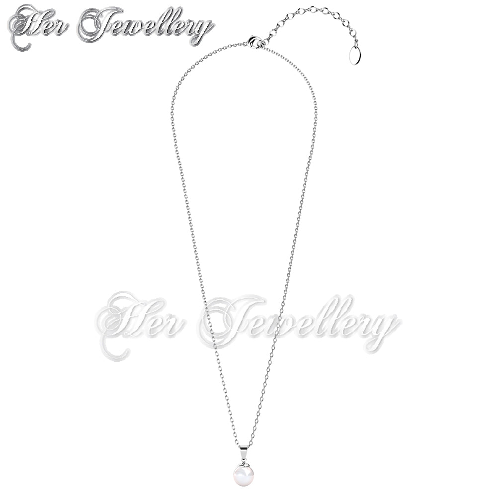 Swarovski Crystals Full Moon Pearl Pendant - Her Jewellery