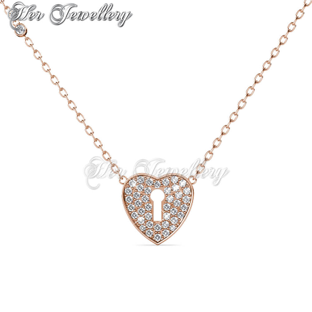 Swarovski Crystals Heart Lock Pendant†- Her Jewellery