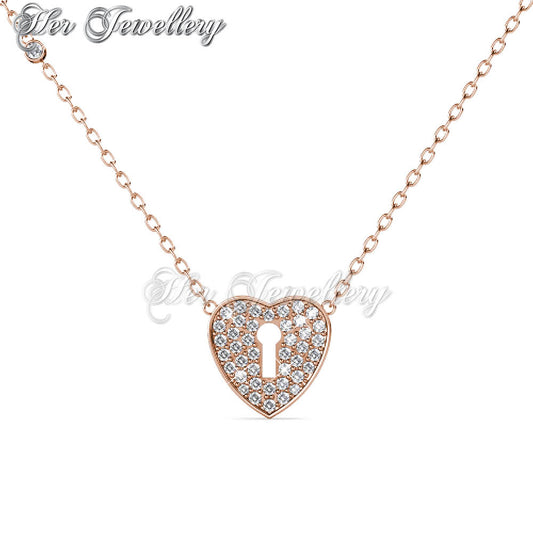 Swarovski Crystals Heart Lock Pendant†- Her Jewellery