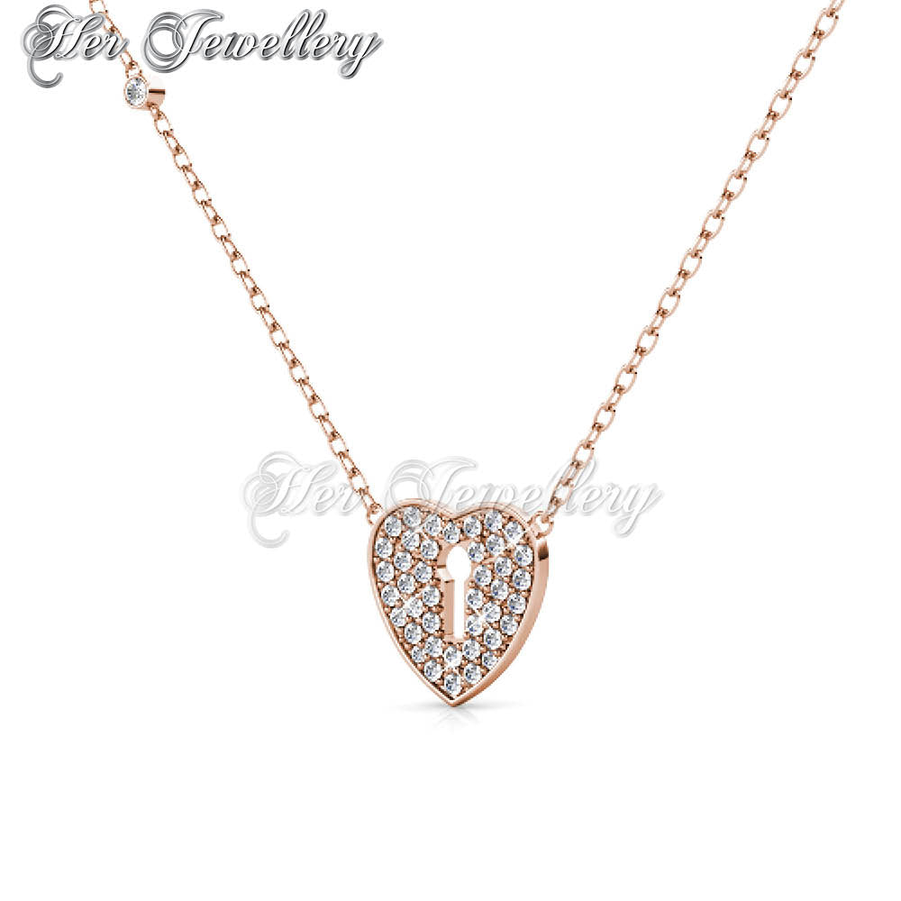 Swarovski Crystals Heart Lock Pendant†- Her Jewellery