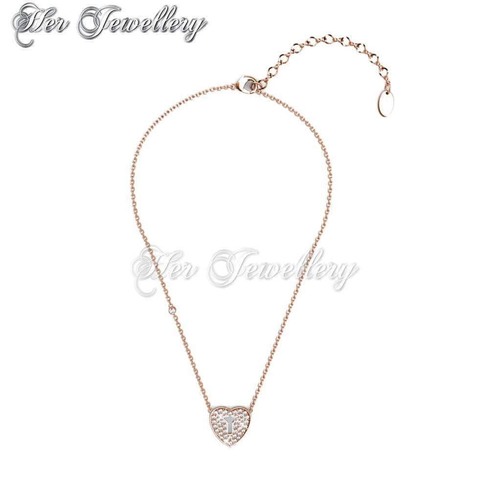 Swarovski Crystals Heart Lock Pendant†- Her Jewellery