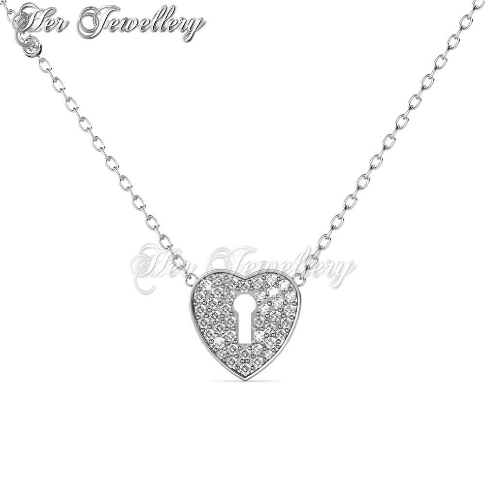 Swarovski Crystals Heart Lock Pendant†- Her Jewellery