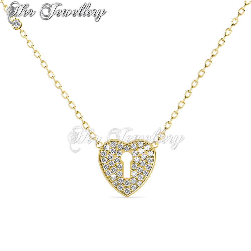 Swarovski Crystals Heart Lock Pendant†- Her Jewellery