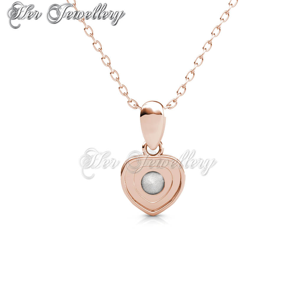 Swarovski Crystals Love Hook Pendant (Rose Gold) - Her Jewellery