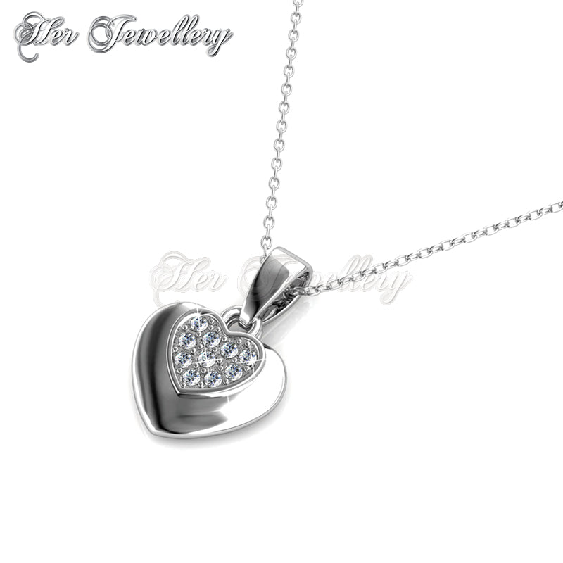 Swarovski Crystals Love Tag Pendant - Her Jewellery