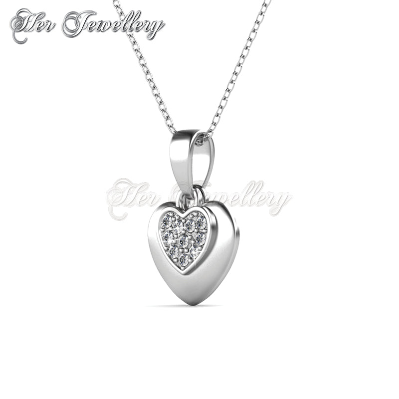 Swarovski Crystals Love Tag Pendant - Her Jewellery