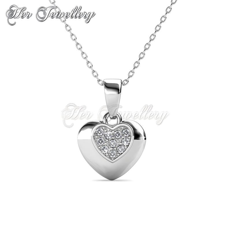 Swarovski Crystals Love Tag Pendant - Her Jewellery