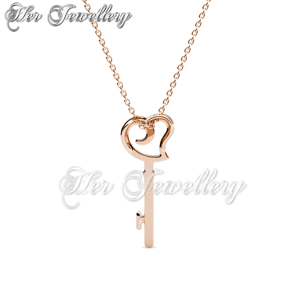 Swarovski Crystals Lovely Key Pendant - Her Jewellery