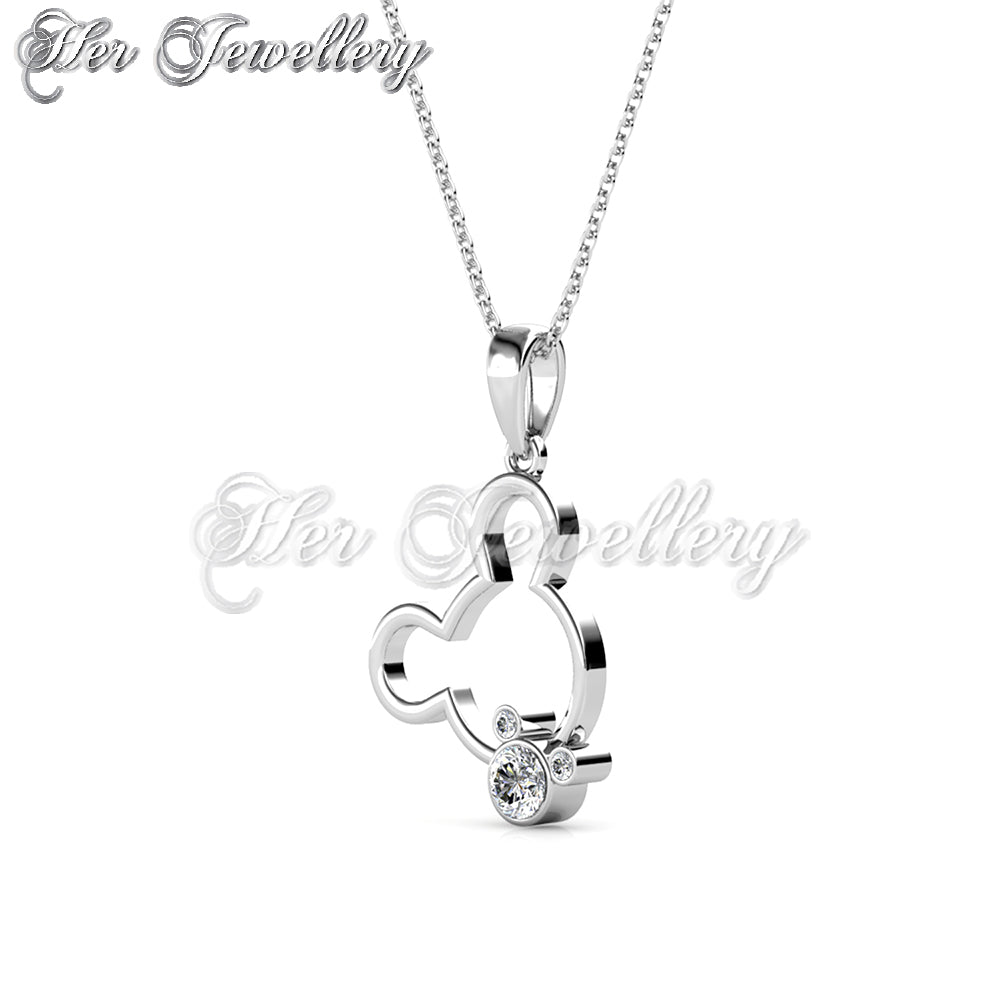 Swarovski Crystals Micky Bear Pendant - Her Jewellery