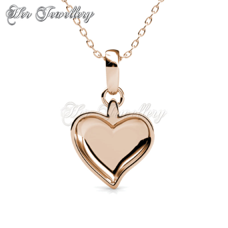Swarovski Crystals Peach Love Pendant (Rose Gold) - Her Jewellery