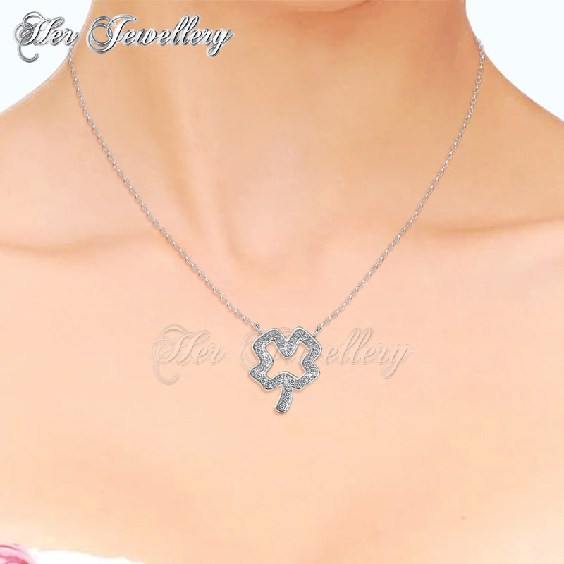 Swarovski Crystals Shamrock Pendant - Her Jewellery