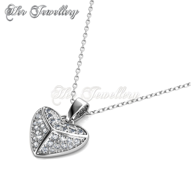 Swarovski Crystals Shield Heart Pendant†- Her Jewellery