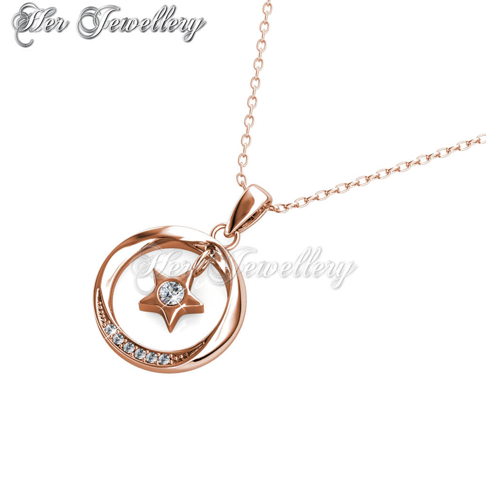 Swarovski Crystals Stellar Pendantâ€ (Rose Gold) - Her Jewellery