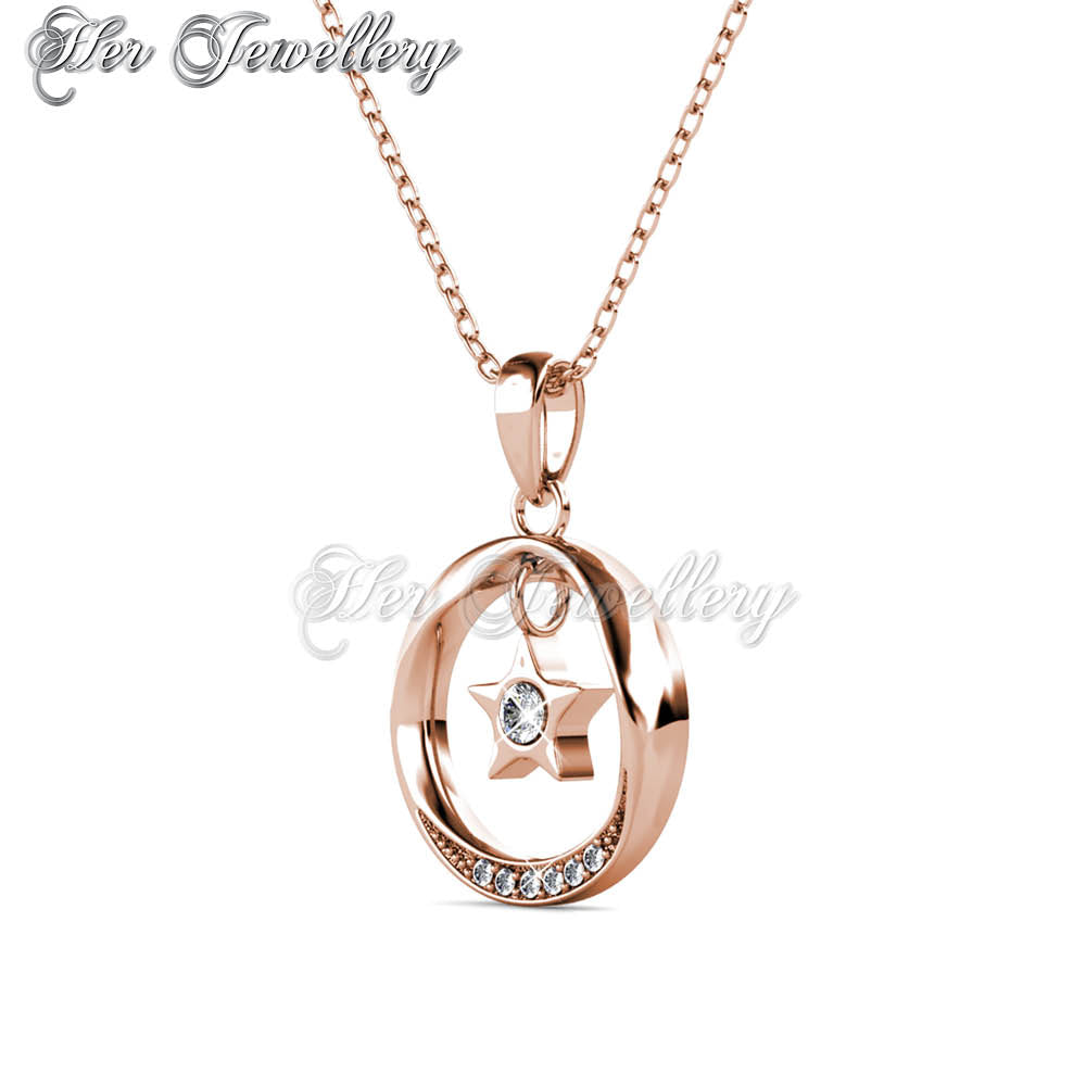 Swarovski Crystals Stellar Pendantâ€ (Rose Gold) - Her Jewellery