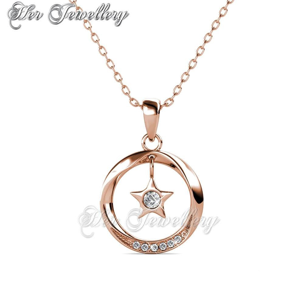 Swarovski Crystals Stellar Pendantâ€ (Rose Gold) - Her Jewellery