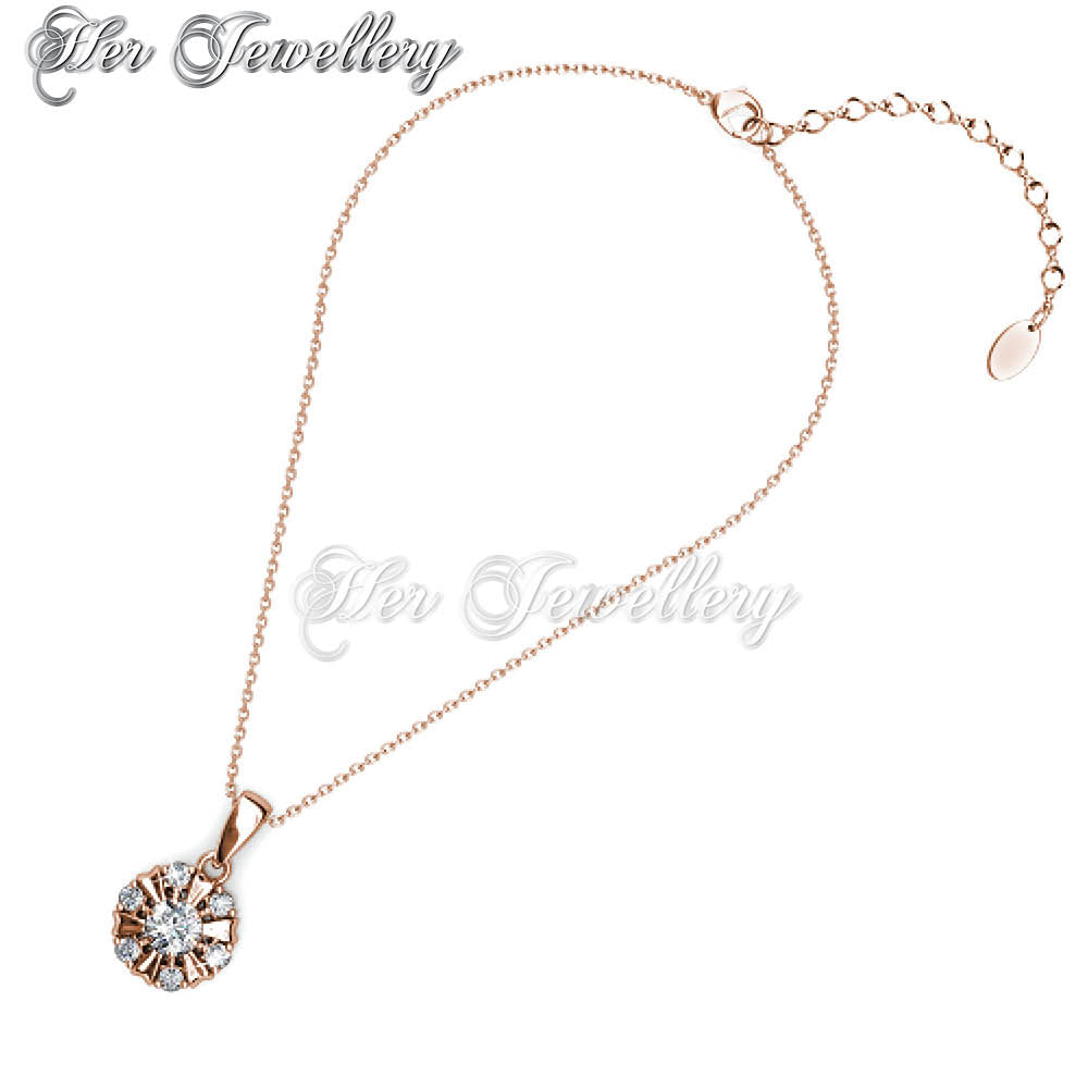 Swarovski Crystals Sun Petal Pendant†(Rose Gold) - Her Jewellery