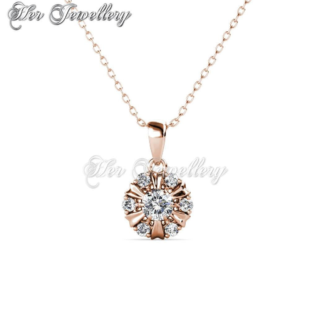 Swarovski Crystals Sun Petal Pendant†(Rose Gold) - Her Jewellery
