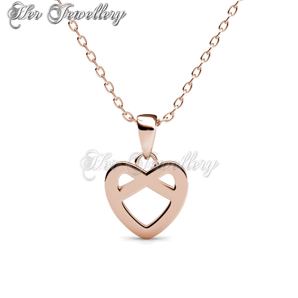 Swarovski Crystals Tie Pendant (Rose Gold) - Her Jewellery