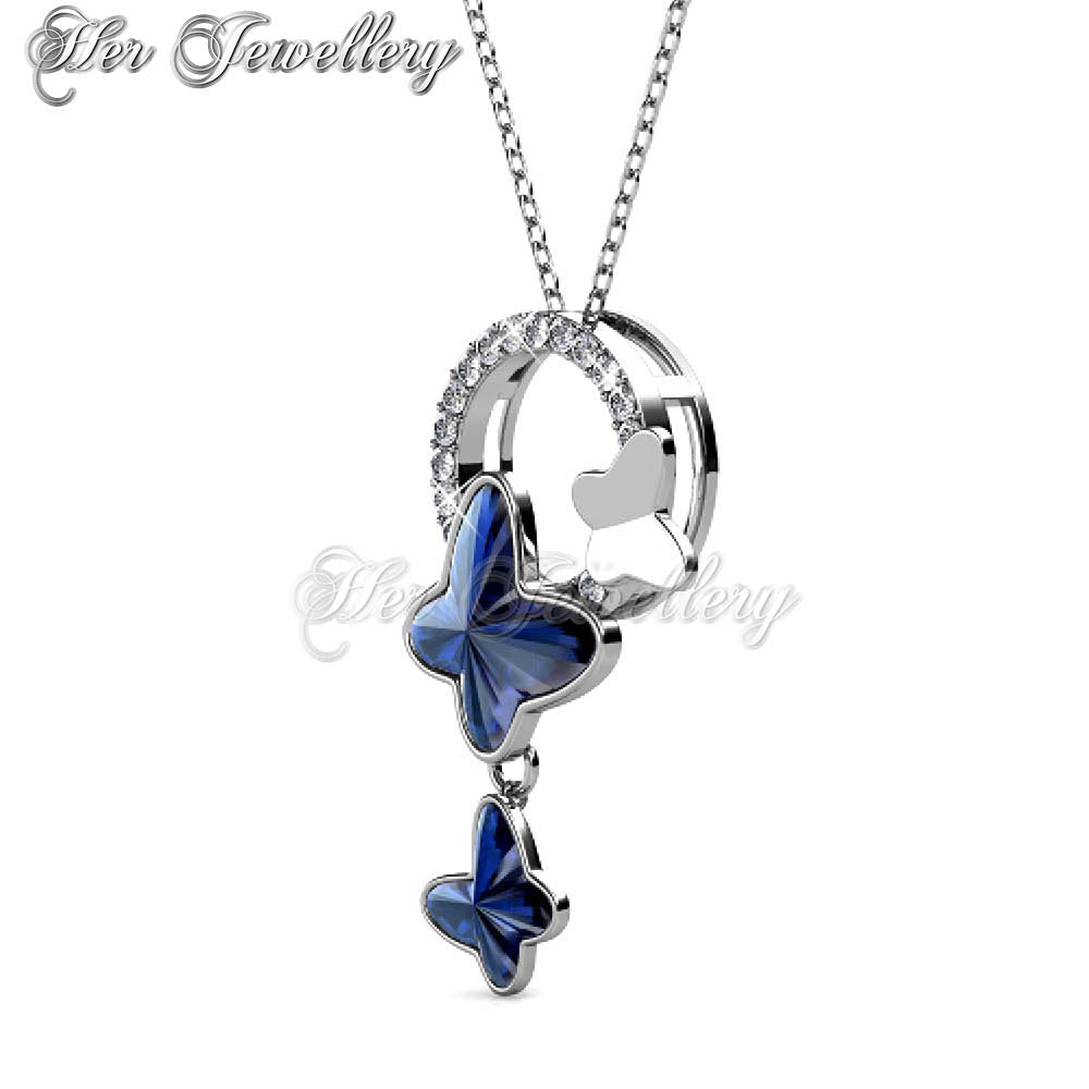 Swarovski Crystals Tri Butterfly Pendant†- Her Jewellery